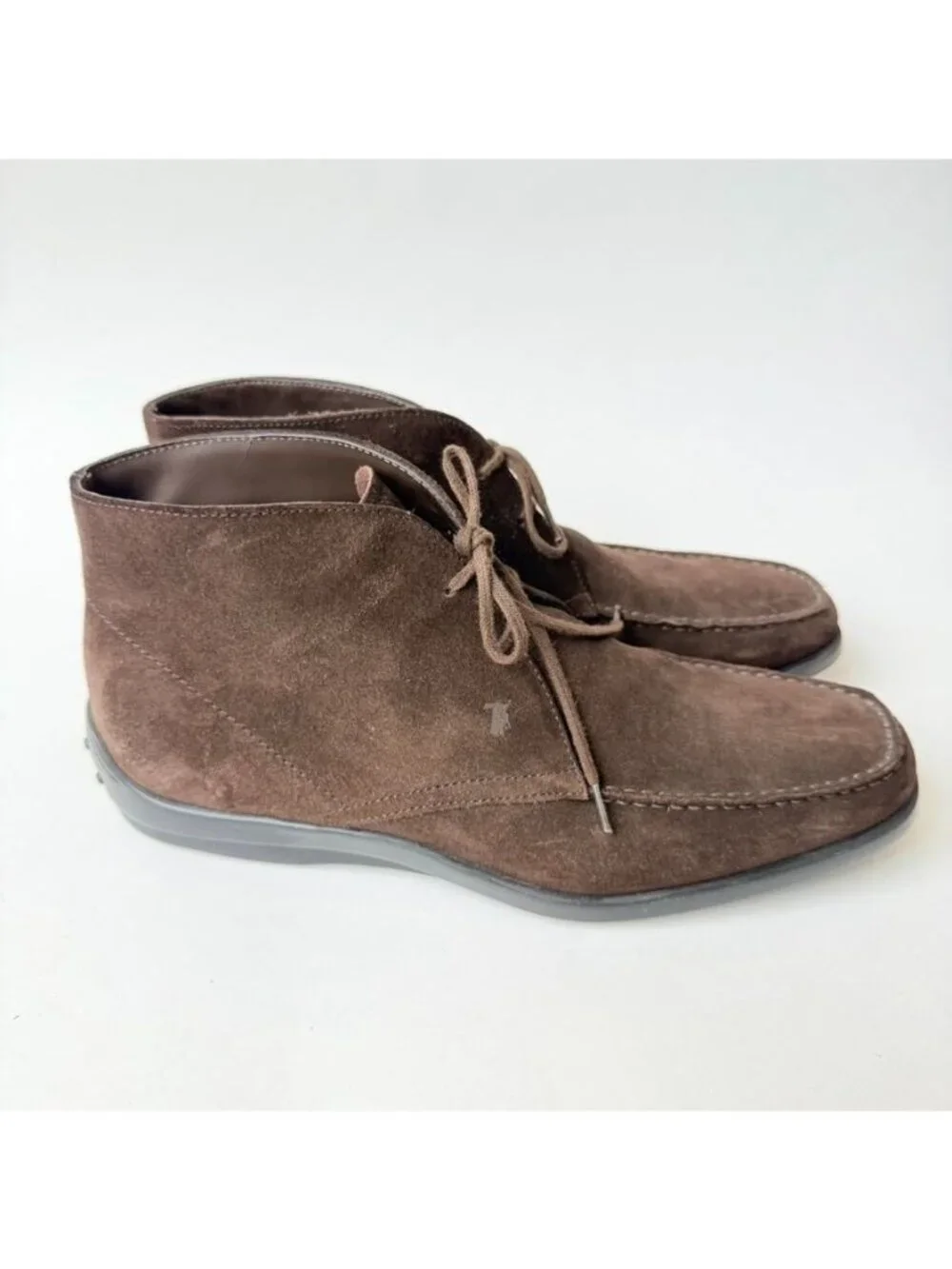 Tod's Quinn Ankle Chukka Boots Dark Brown Suede Men's 9